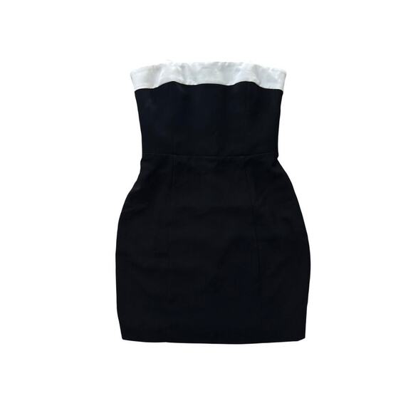 Amanda Uprichard Kerry Dress in Black / White Colorblock XS - Picture 4 of 7